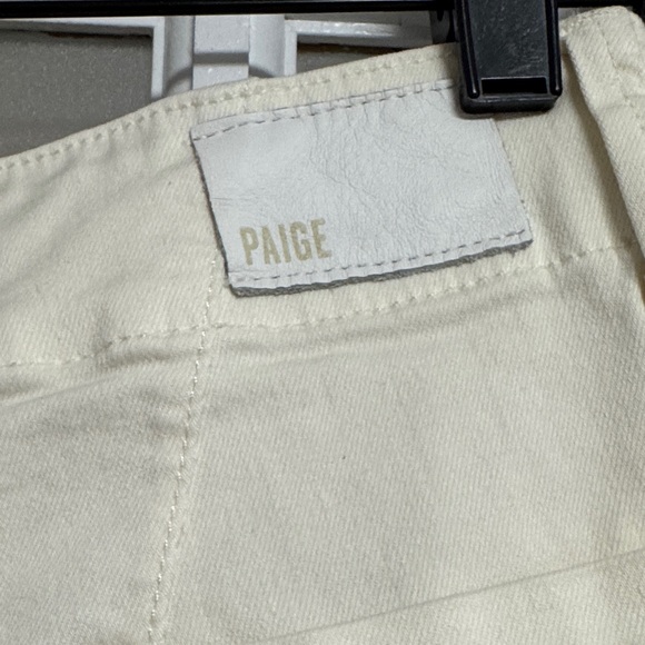 PAIGE High Waist Cream Shorts - Picture 9 of 9